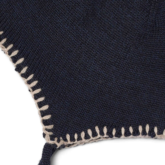 POMMA MERINO WOOL HAT - NAVY
