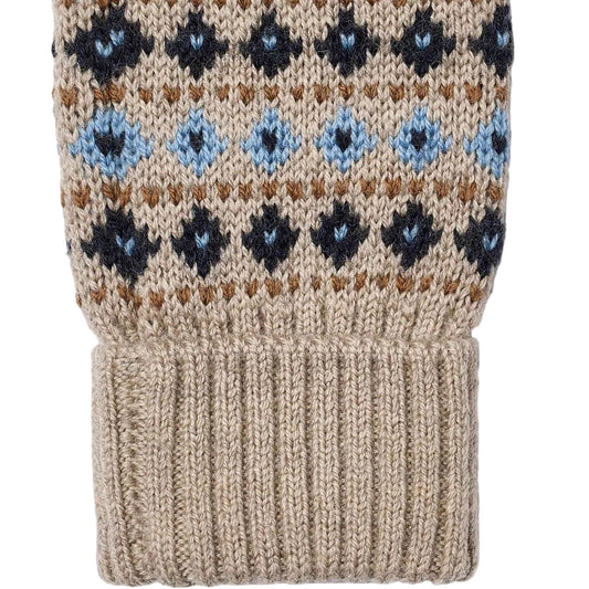 BOBBE JACQUARD GLOVES - WARM SAND MELANGE