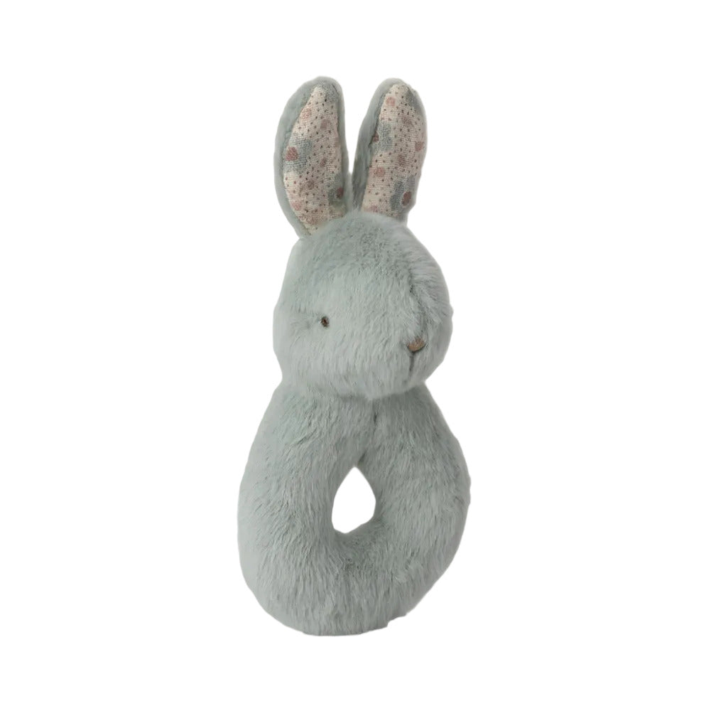 MAILEG RABBIT RATTLE SET - MINT
