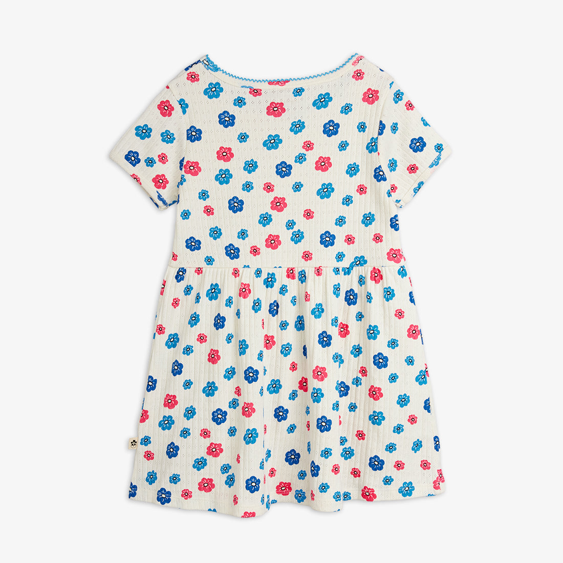 FLOWERS PICOT EDGE POINTELLE DRESS