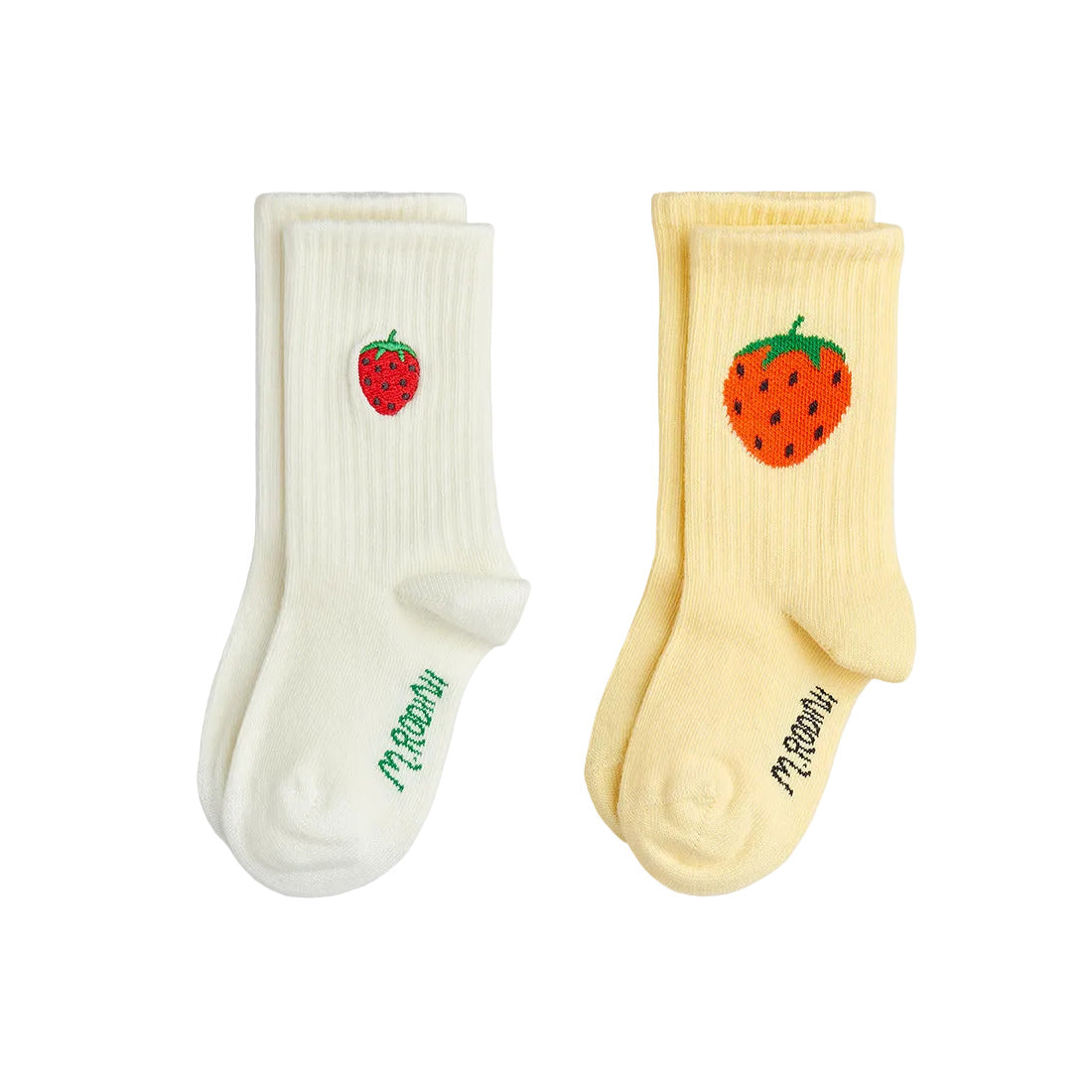 STRAWBERRY EMBROIDERED 2 PACK SOCKS