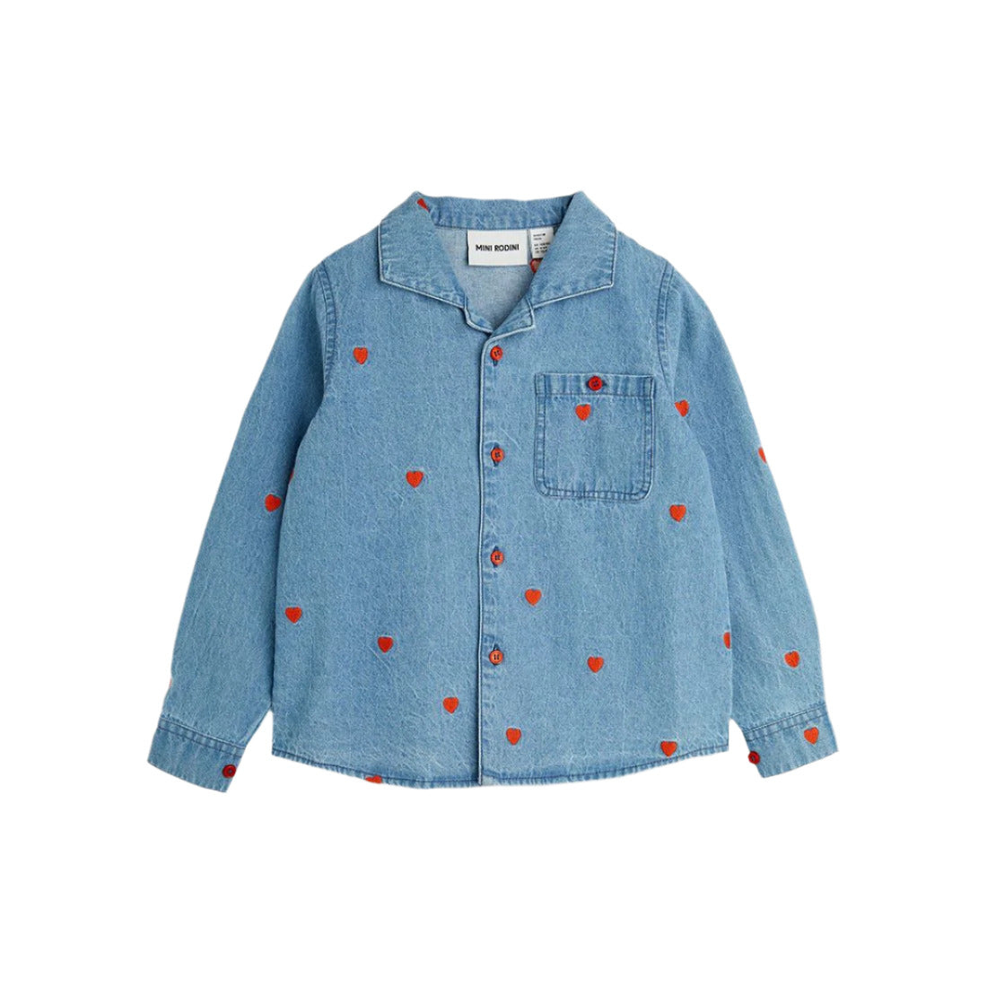 MINI HEART DENIM SHIRT