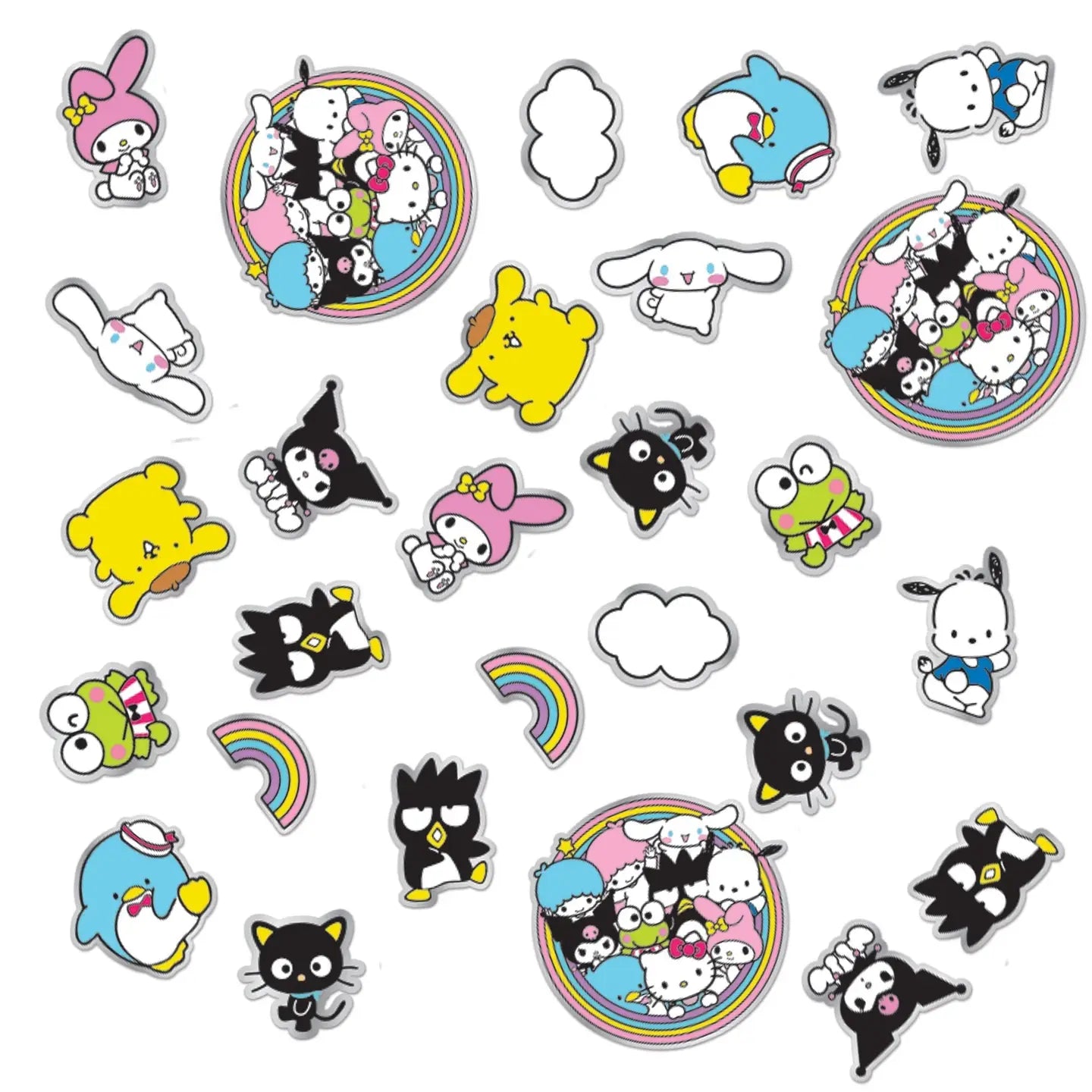 HELLO KITTY & FRIENDS, TOGETHER FOREVER CONFETTI STICKERS