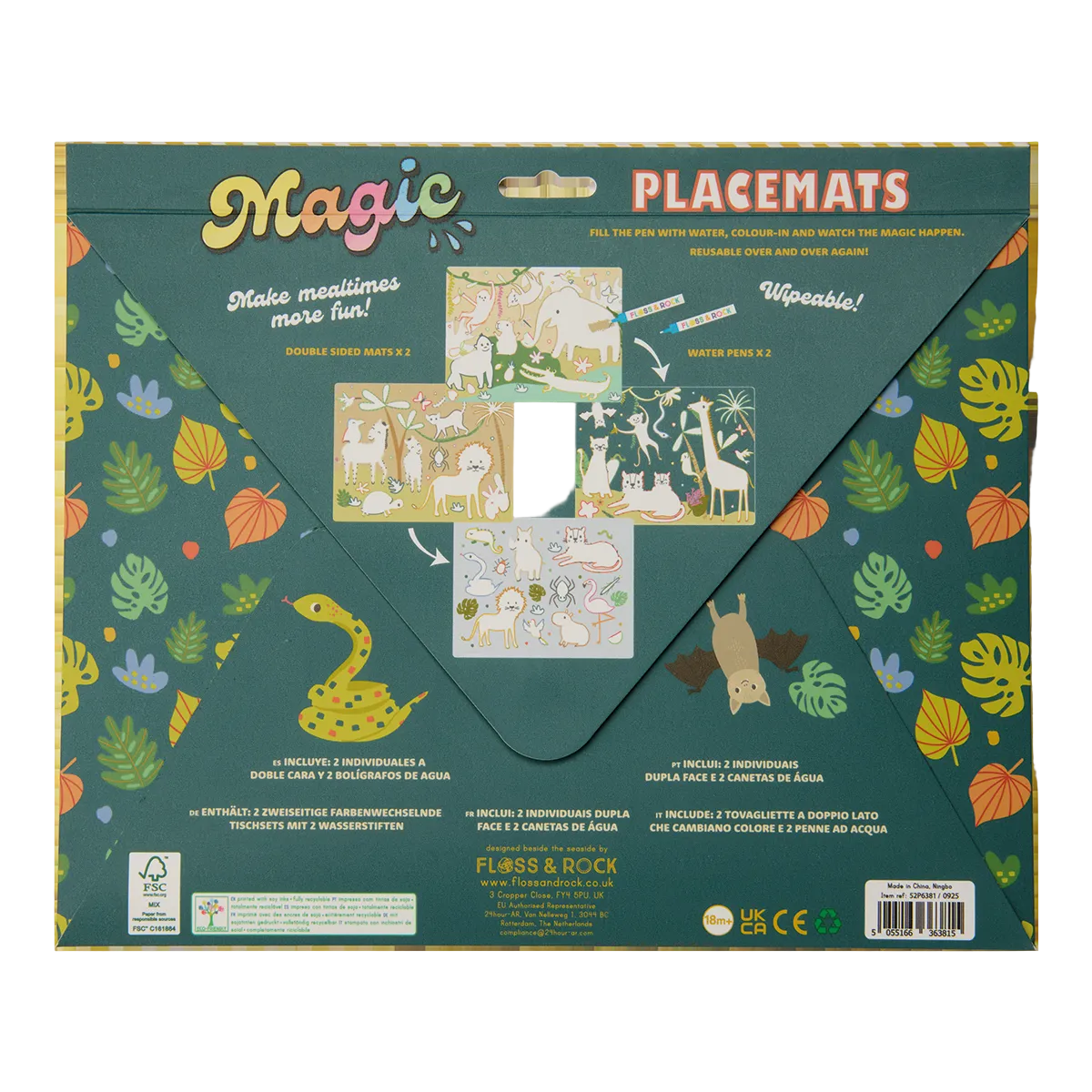 JUNGLE MAGIC WATER COLORING MATS