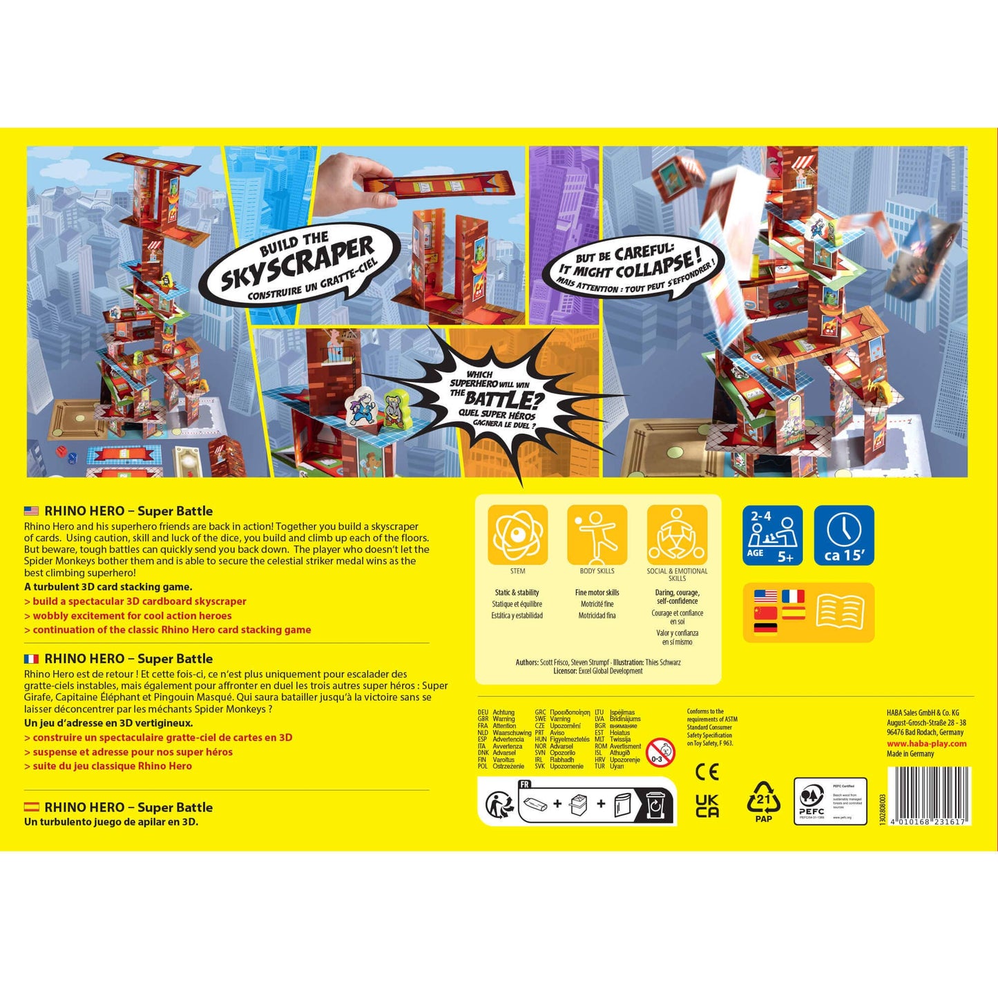 RHINO HERO - SUPER BATTLE STACKING GAME