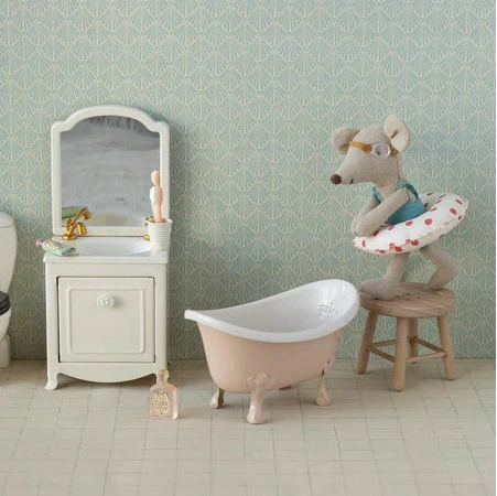 MAILEG MOUSE BATHTUB - ROSE