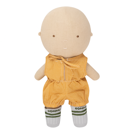 GOMMU ONE-PIECE JUMPER WITH SOCKS - VICHY YELLOW