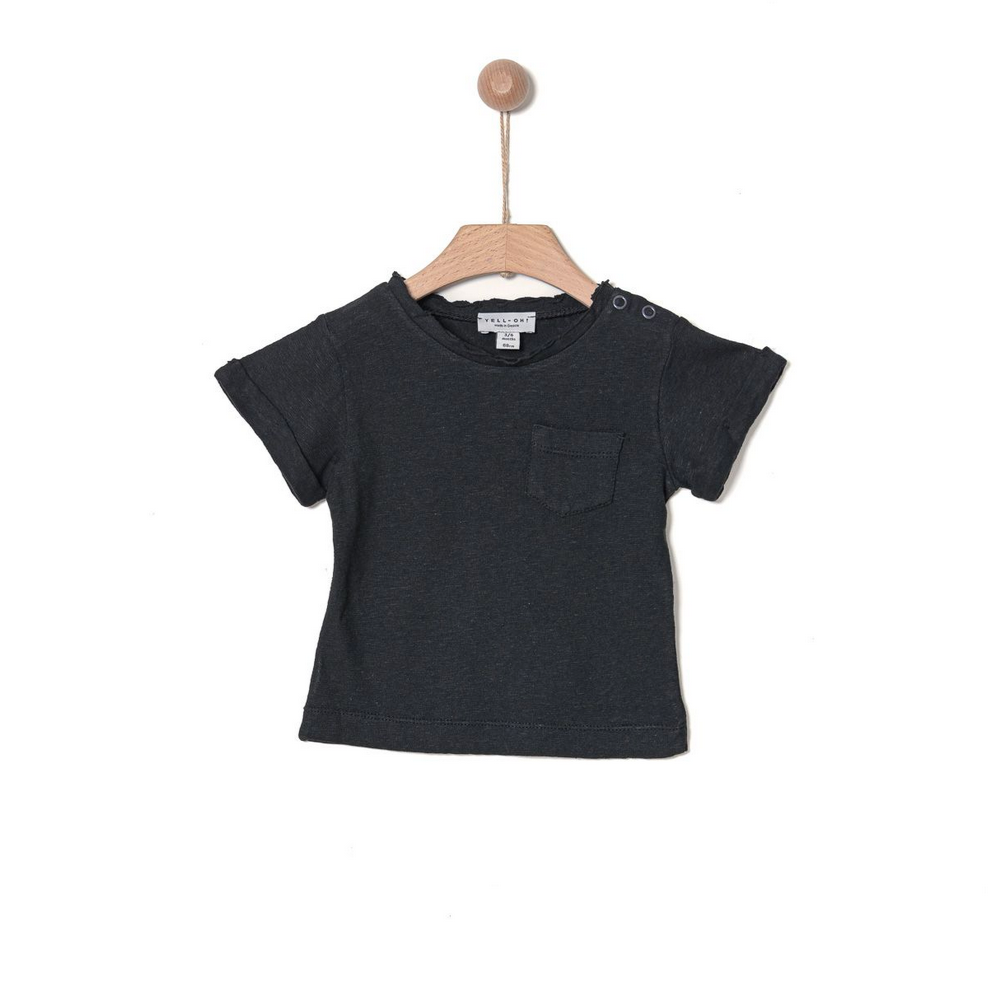 LINEN-COTTON BLEND T SHIRT - GREEN