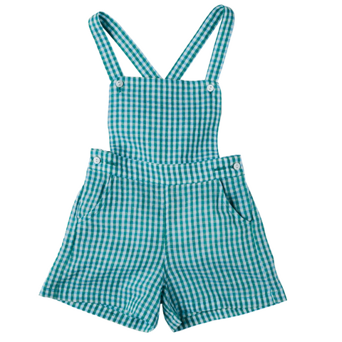 VICHY OVERALL SHORTS - LOUIS BLUE