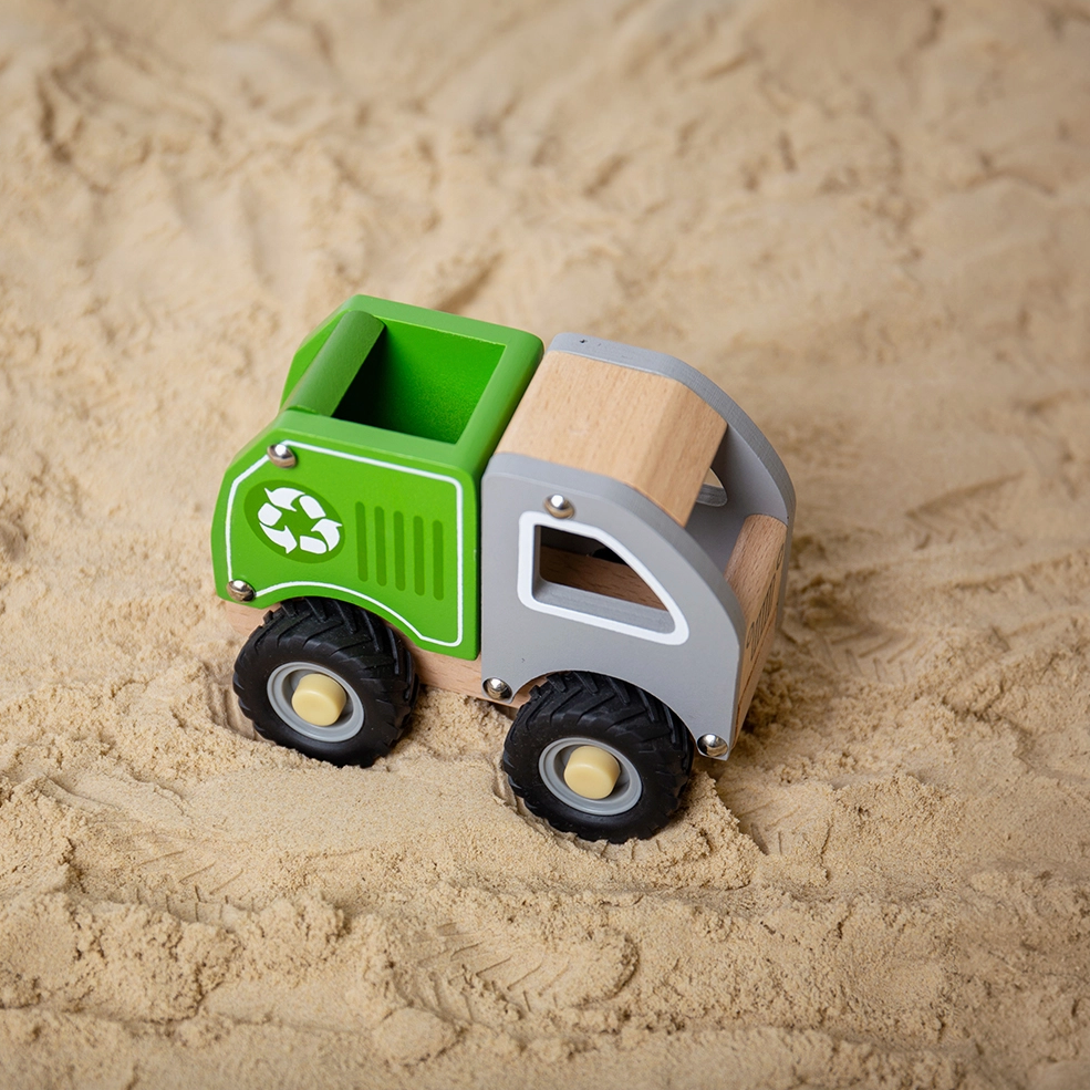 MINI WOODEN RECYCLE TRUCK