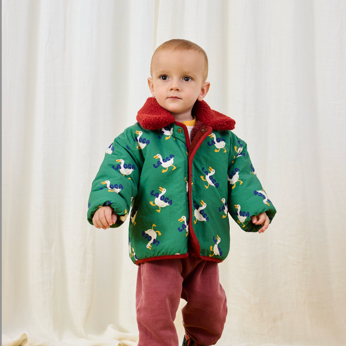 LA OCA ALL OVER REVESIBLE SHEEPSKIN JACKET