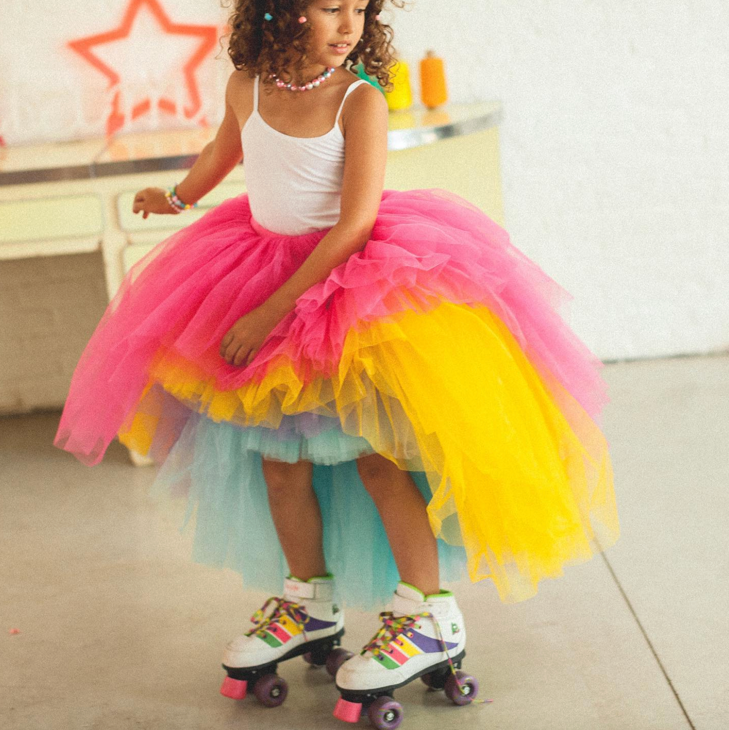 LONG ROCK TUTU SKIRT - MOKA