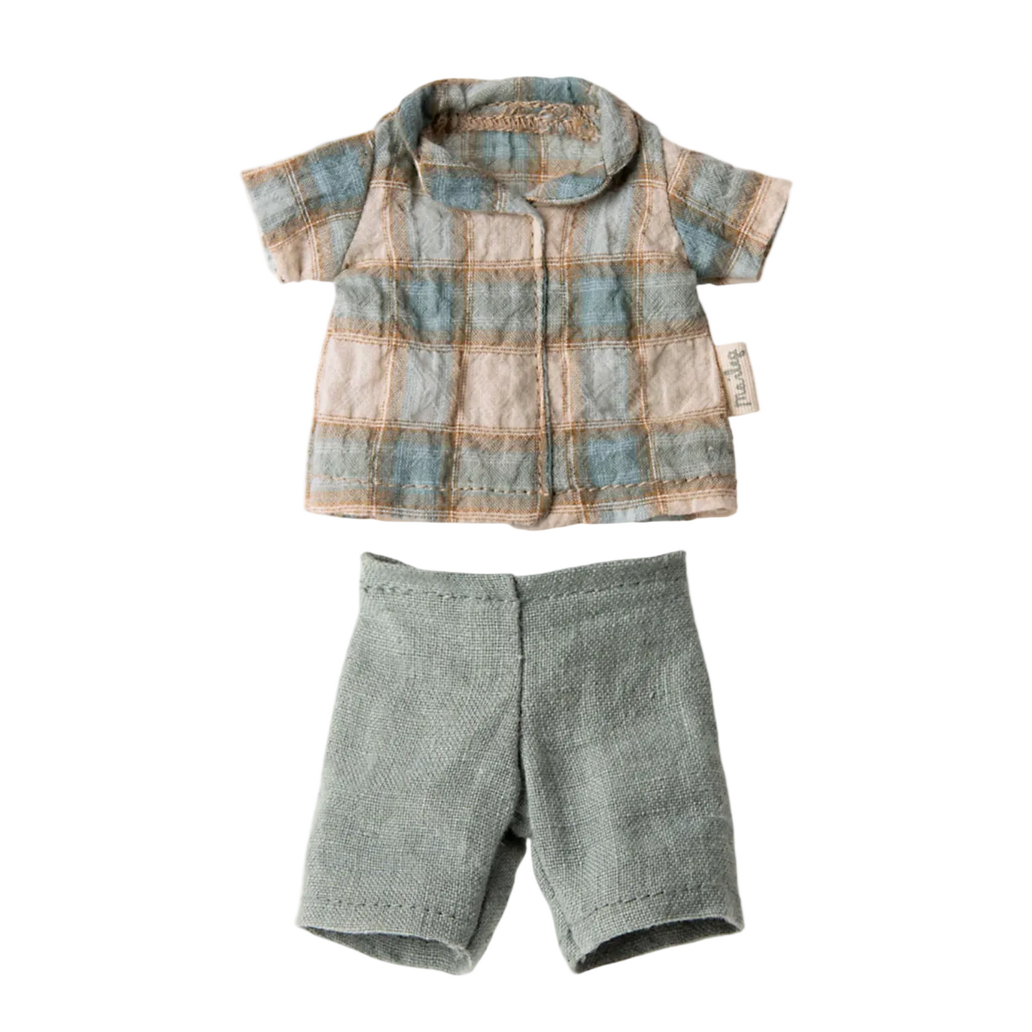 MAILEG RABBIT SIZE 1 - CLASSIC PLAID STRIPE & SHORTS