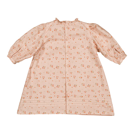 GARANCE DRESS - PEACH FLORAL