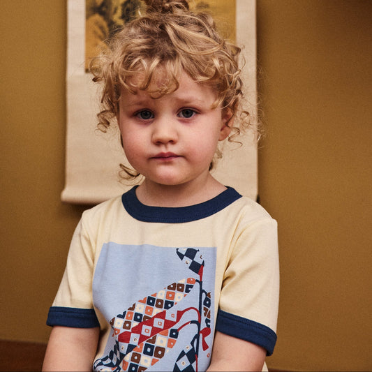 HARVEST RINGER TEE - SHORTBREAD