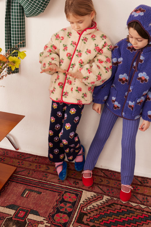 BEAR FLEECE JACKET FLOWER STORM