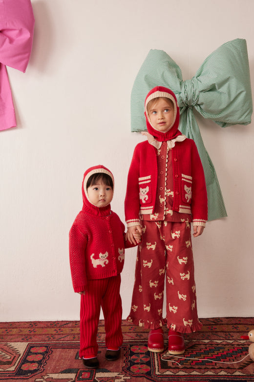 JEANNETTE BABY CARDIGAN KITTY CHERRY