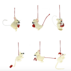 MICE WITH GIFTS ORNAMENTS
