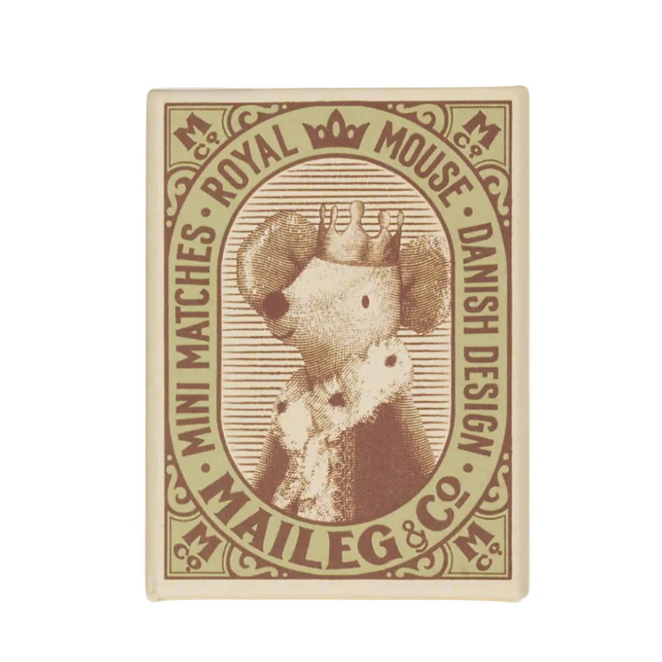 MAILEG BABY MOUSE, SLEEPY/WAKEY IN MATCHBOX - BOY