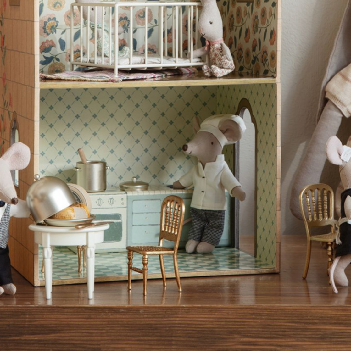 MAILEG MOUSE GOLD CHAIR