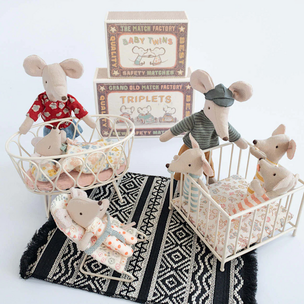 MAILEG BABY MICE TRIPLETS IN MATCHBOX