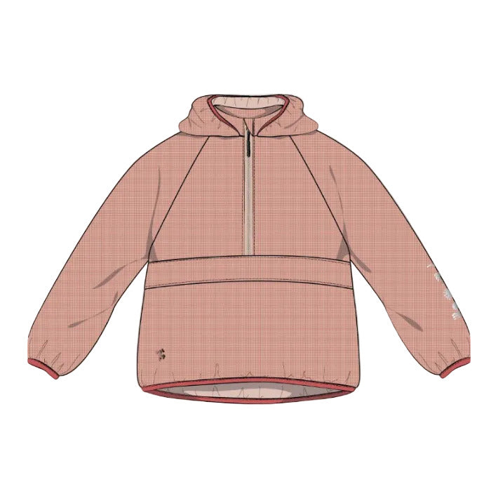 LIGHTWEIGHT GINGHAM WINDBREAKER - RED