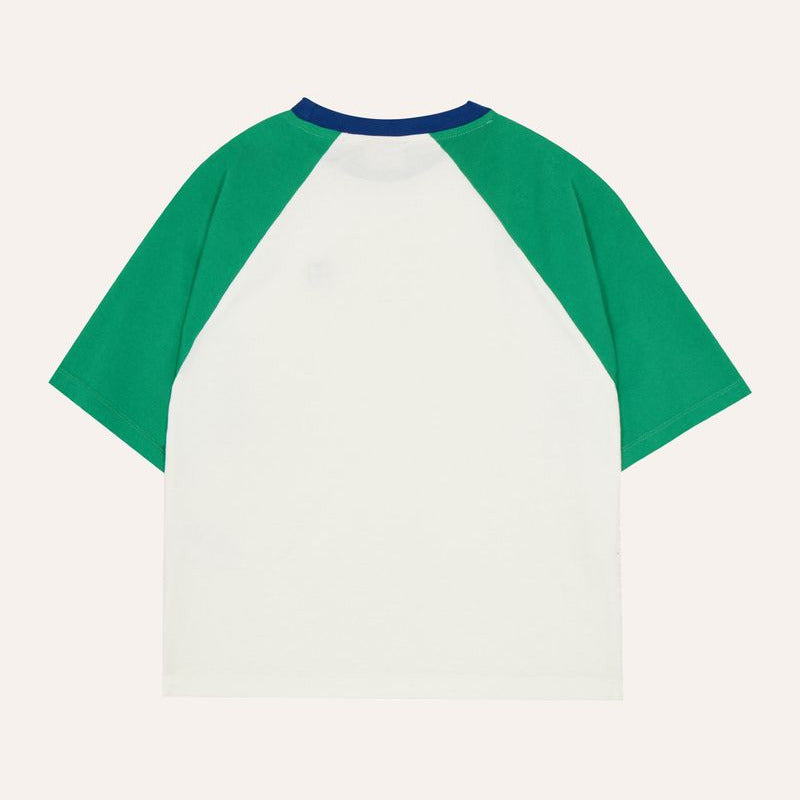 COLOR BLOCK GREEN  T SHIRT