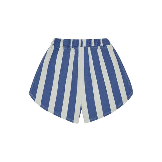BLUE STRIPES WASHED SHORTS