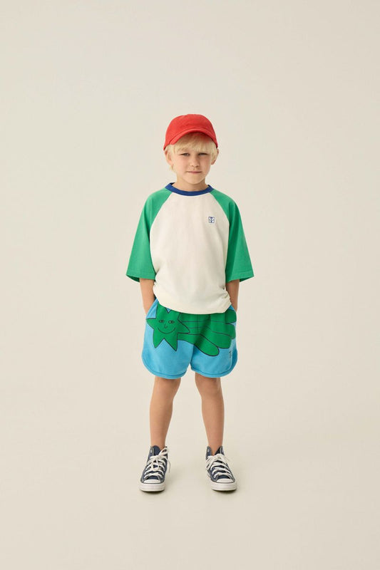 COLOR BLOCK GREEN  T SHIRT