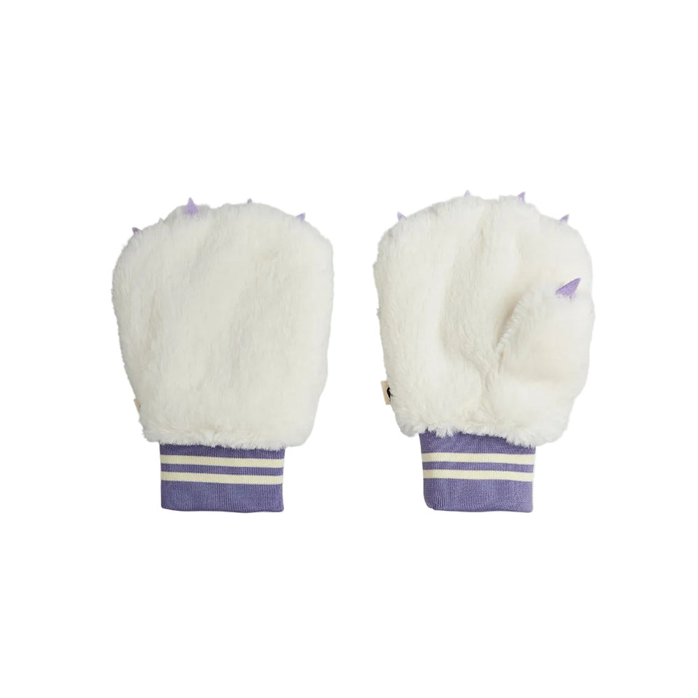 FAUX FUR MITTENS - OFF-WHITE