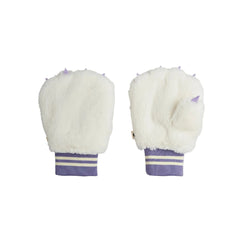 FAUX FUR MITTENS - OFF-WHITE