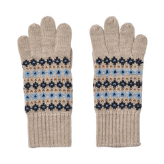 BOBBE JACQUARD GLOVES - WARM SAND MELANGE