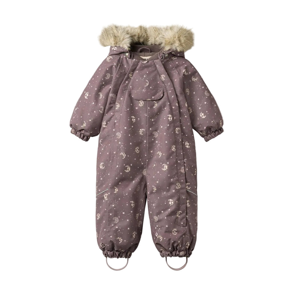 NICKIE SNOWSUIT - PLUM TRUFFLE STARS