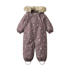 NICKIE SNOWSUIT - PLUM TRUFFLE STARS