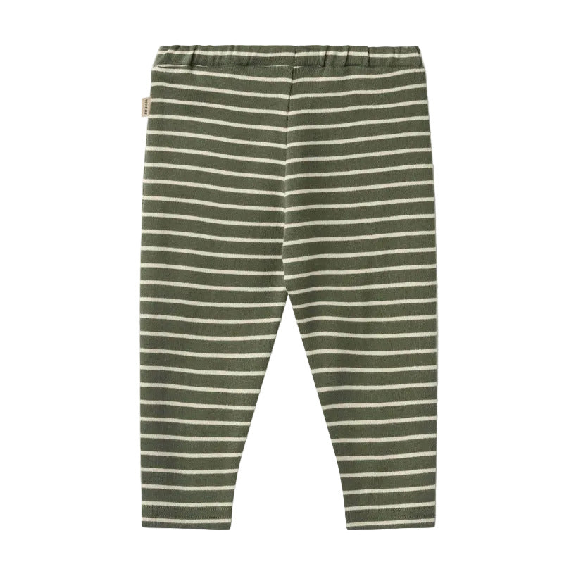 MANFRED JERSEY PANTS - DARK GREEN STRIPES