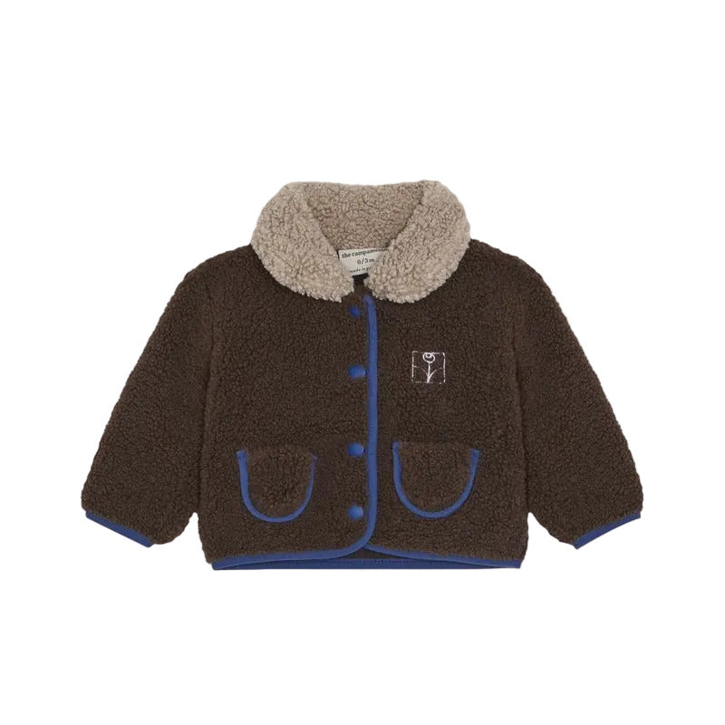 GREEN TEDDY BABY SHERPA FLEECE JACKET