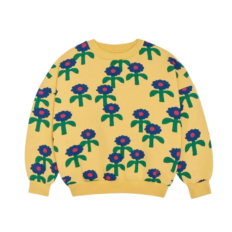 BLUE DAISIES ALLOVER SWEATSHIRT