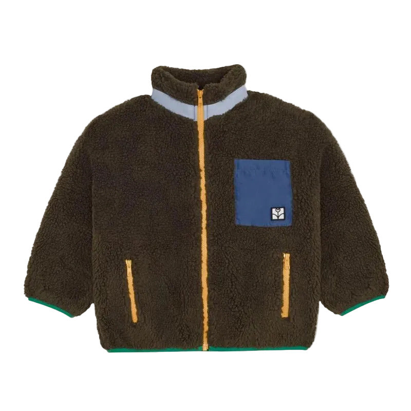 GREEN TEDDY SHERPA FLEECE JACKET