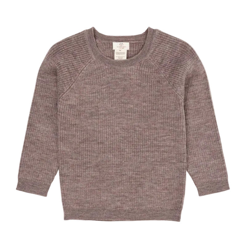 MERINO CLASSIC RIB TEE - NATURAL MELANGE