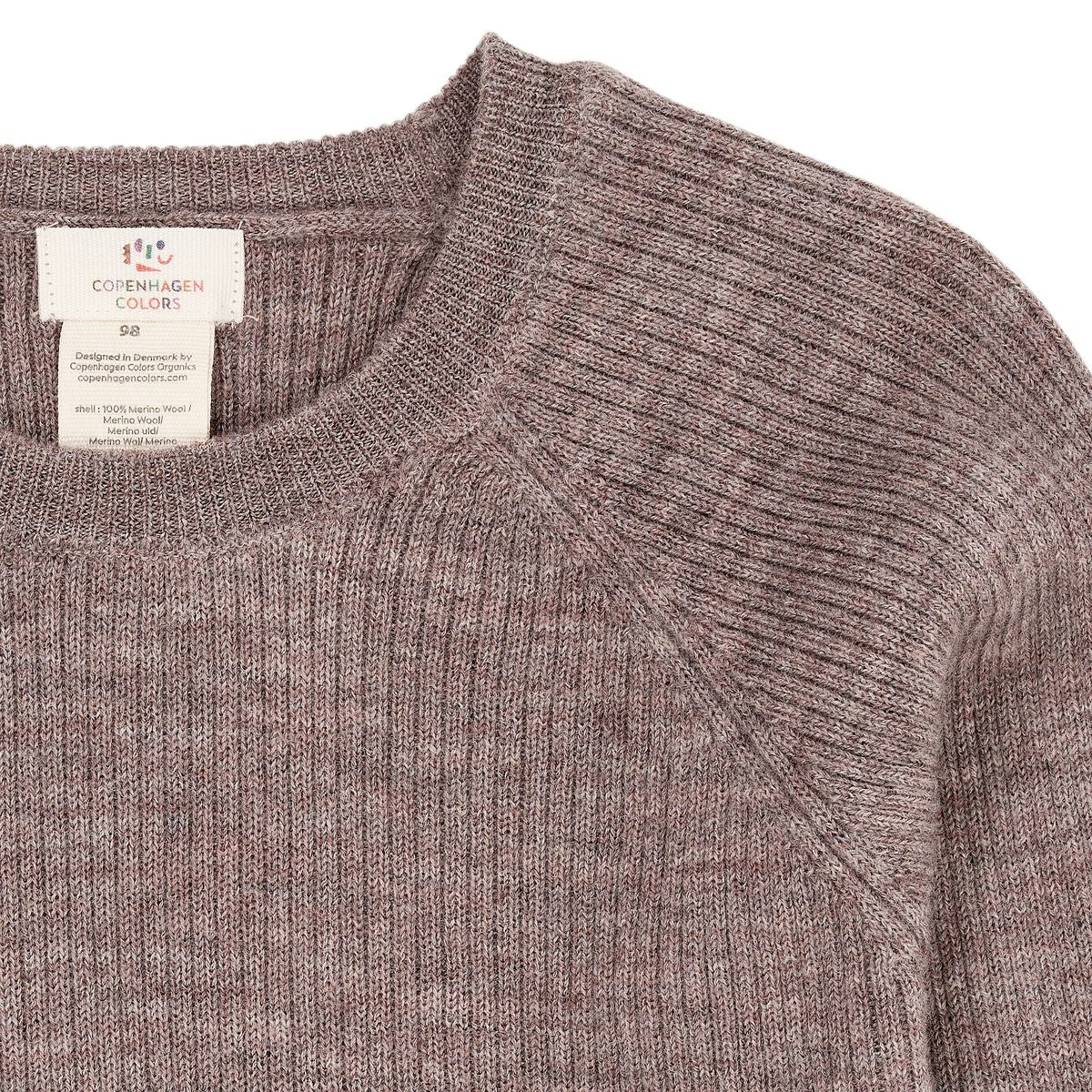 MERINO CLASSIC RIB TEE - NATURAL MELANGE