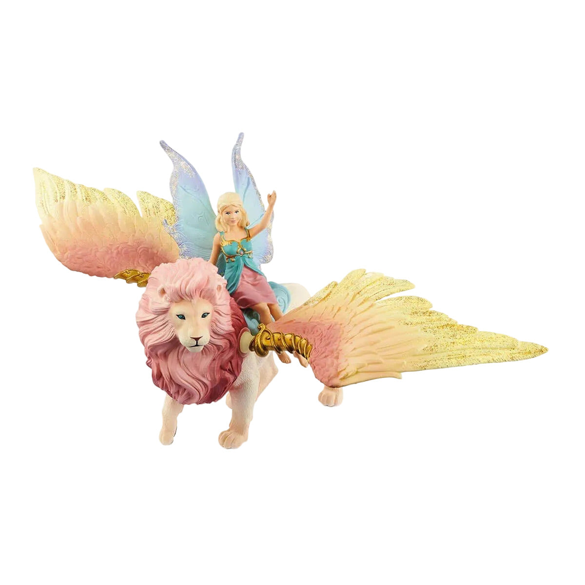 FAIRY IN FLIGHT ON WINGED LION PLAYSET