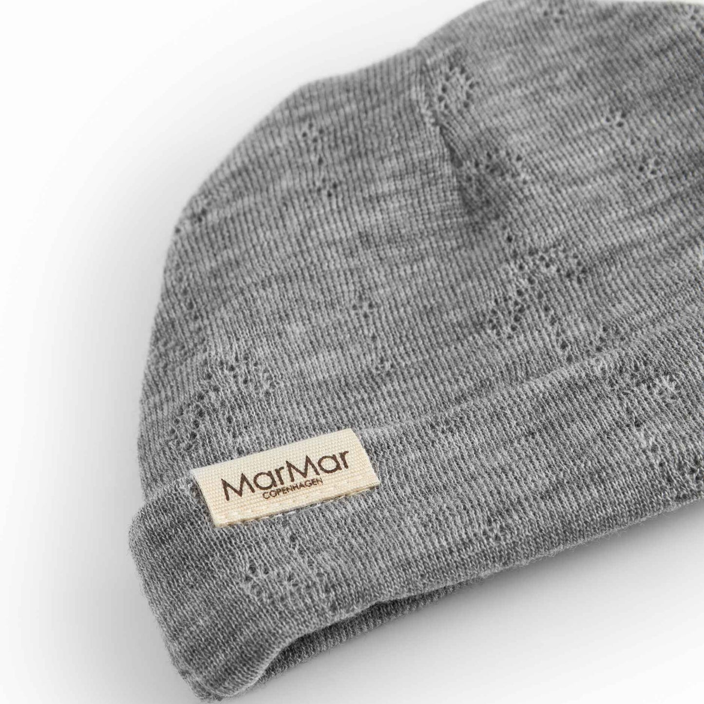 AIKO NOOS WOOL POINTELLE CAP - GRAY MELANGE