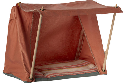 MAILEG MOUSE HAPPY CAMPER TENT - ORANGE