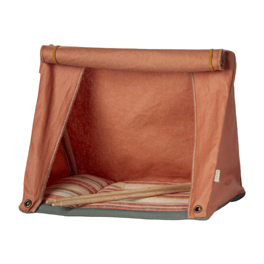 MAILEG MOUSE HAPPY CAMPER TENT - ORANGE