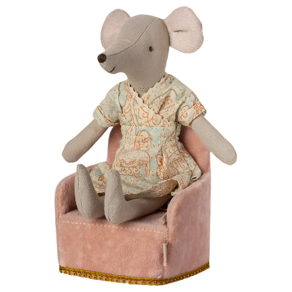MAILEG SINGLE MOUSE CHAIR - ROSE