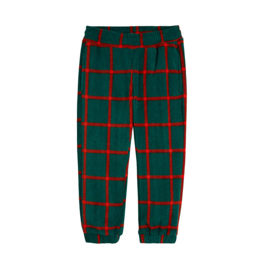 PLAID FLEECE TROUSERS