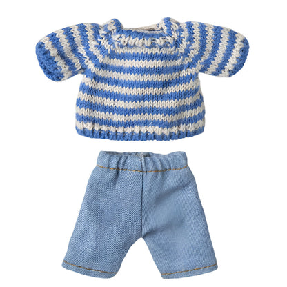 MAILEG KNITED STRIPE SWEATER AND PANT - BIG BROTHER