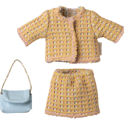 MAILEG YELLOW DRESS SUIT WITH BAG - MUM MOUSE