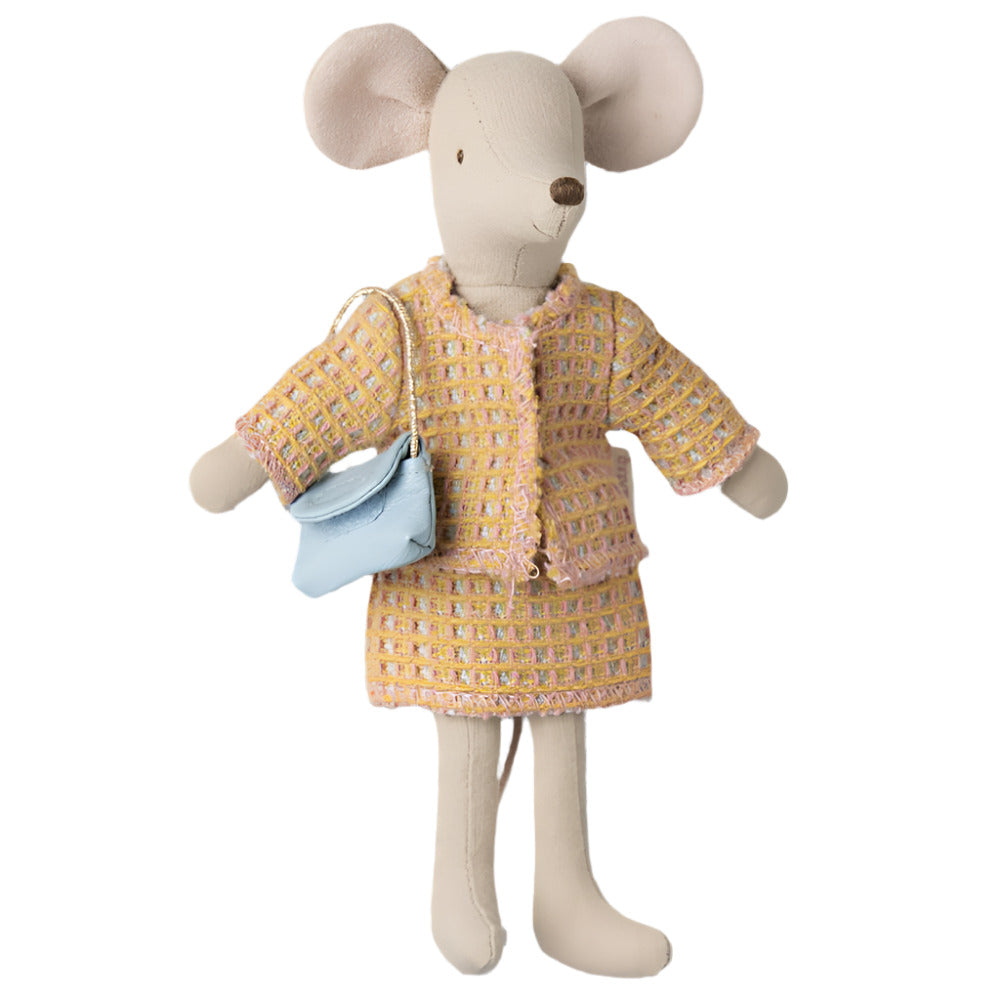 MAILEG YELLOW DRESS SUIT WITH BAG - MUM MOUSE