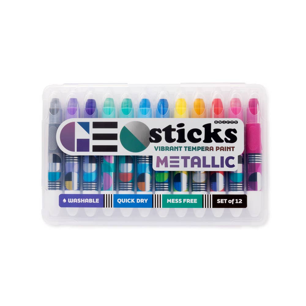 GEO STICKS VIBRANT TEMPERA PAINT STICKS - METALLIC